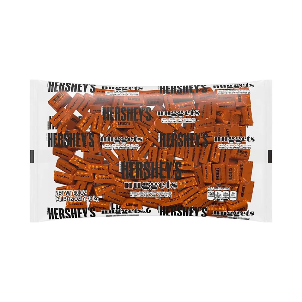 Hershey's Nuggets Milk Chocolate, Toffee and Almonds Candy Bulk Bag, 60 oz (HEC01685)