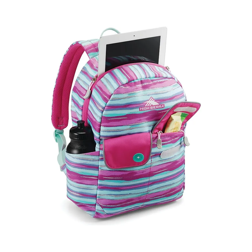 Chiqui Backpack, Watercolor Stripes, Pink/Blue (130364-9660)<High Sierra Best