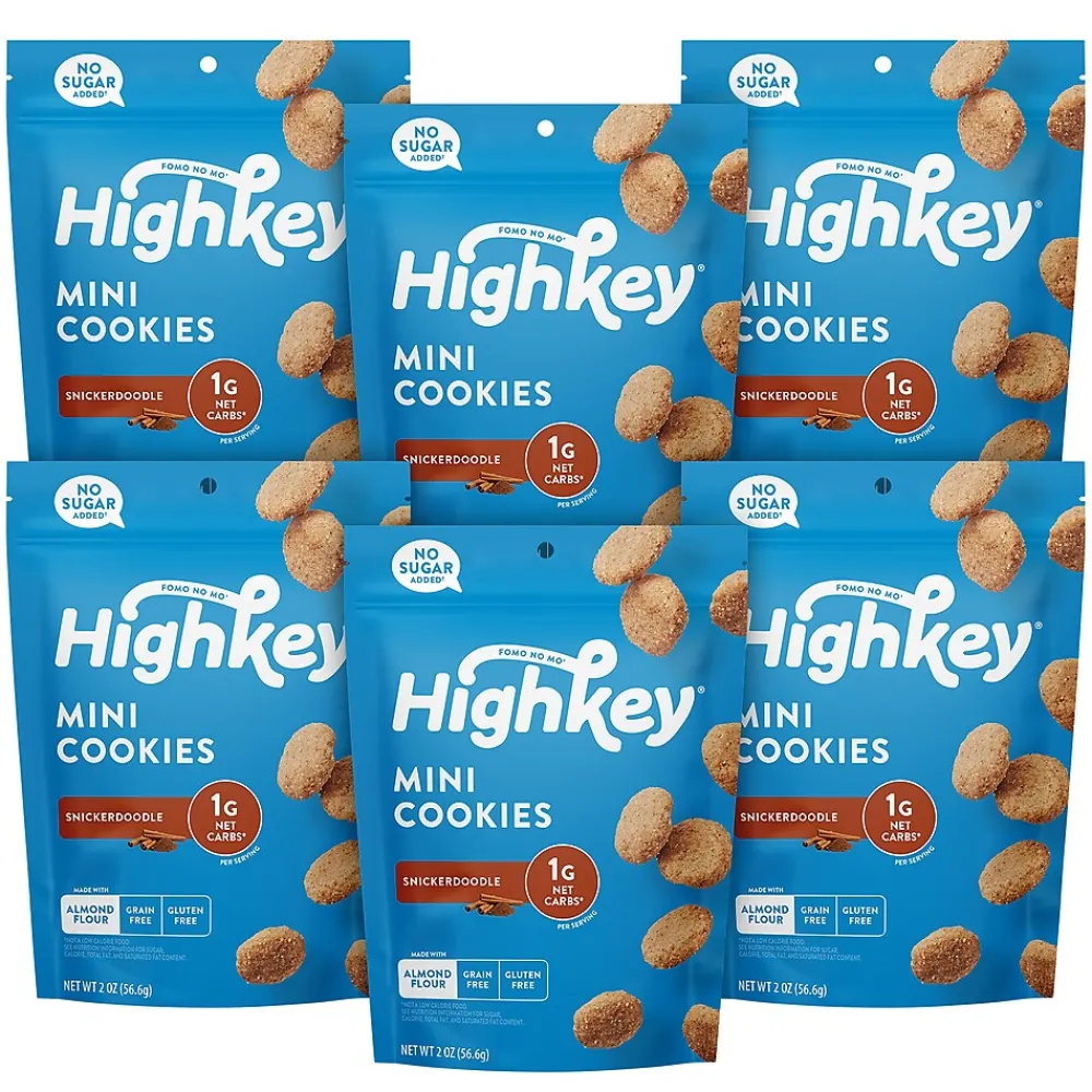 HighKey Gluten Free Snickerdoodle Cookies, 2 oz., 6 Packs/Box, 6/Pack (600-00271)