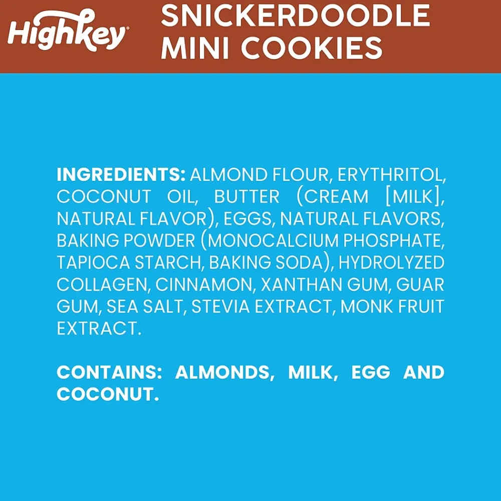 HighKey Gluten Free Snickerdoodle Cookies, 2 oz., 6 Packs/Box, 6/Pack (600-00271)