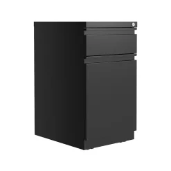 File Cabinets*Hirsh 2-Drawer Mobile Vertical File Cabinet, Letter Size, Lockable, 27.75"H x 15"W x 19.88"D, Black (25032)