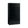 File Cabinets*Hirsh HL10000 Series 5-Drawer Lateral File Cabinet, Locking, Letter/Legal, Black, 36" (17902)