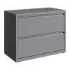 File Cabinets*Hirsh HL10000 Series 2-Drawer Lateral File Cabinet, Locking, Letter/Legal, Arctic Silver, 36" (23744)