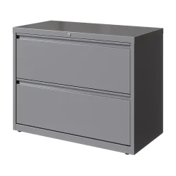 File Cabinets*Hirsh HL10000 Series 2-Drawer Lateral File Cabinet, Locking, Letter/Legal, Arctic Silver, 36