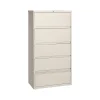 File Cabinets*Hirsh HL10000 Series 5-Drawer Lateral File Cabinet, Locking, Letter/Legal, Putty, 36" (17901)
