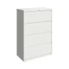 File Cabinets*Hirsh HL10000 Series 4-Drawer Lateral File Cabinet, Locking, Letter/Legal, White, 36" (23702)