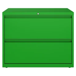 File Cabinets*Hirsh HL10000 Series 2-Drawer Lateral File Cabinet, Locking, Letter/Legal, Screaming Green, 36" (24250)