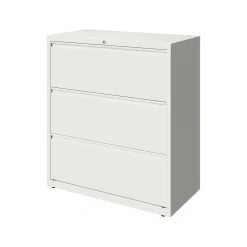 File Cabinets*Hirsh HL10000 Series 3-Drawer Lateral File Cabinet, Locking, Letter/Legal, White, 36