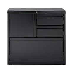 File Cabinets*Hirsh HL8000 Series 3-Drawer Lateral File Cabinet, Locking, Letter/Legal, Black, 30" (19628)