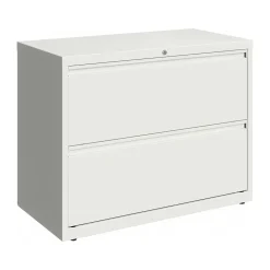 File Cabinets*Hirsh HL10000 Series 2-Drawer Lateral File Cabinet, Locking, Letter/Legal, White, 36" (23700)