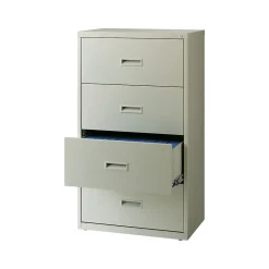 File Cabinets*Hirsh HL1000 Series 4-Drawer Lateral File Cabinet, Letter/Legal Size, Lockable, 52.5