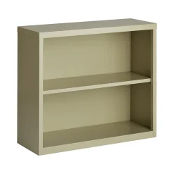 Bookcases*Hirsh HL8000 Series 30"H 2-Shelf Bookcase with Adjustable Shelf, Putty Steel (21986)