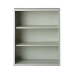 Bookcases*Hirsh HL8000 Series 42"H 3-Shelf Bookcase with Adjustable Shelves, Light Gray Steel (21991)