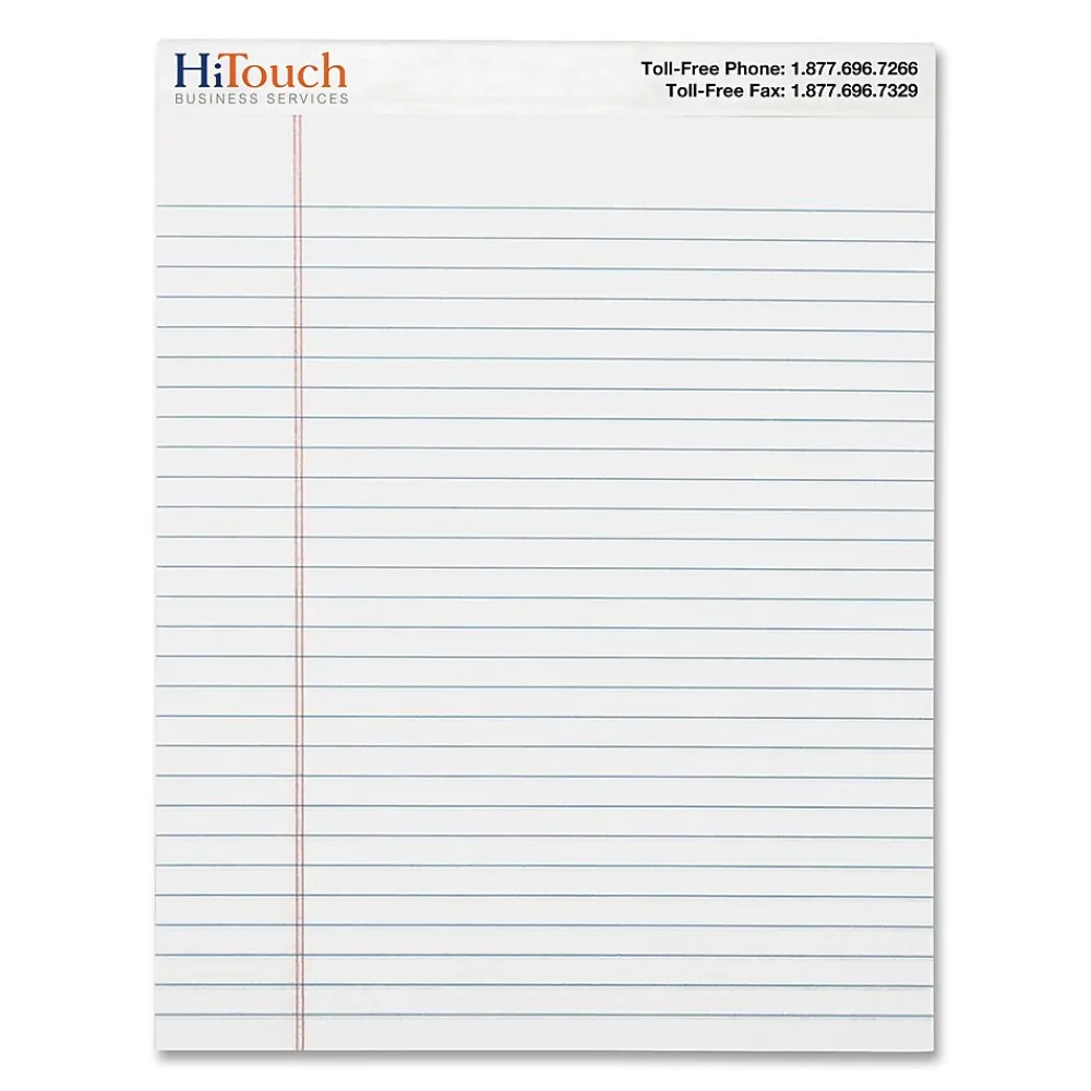 Notepads|HiTouch Notepad, 8.5" x 11.75", Wide Ruled, White, 50 Sheets/Pad, 12 Pads (SPZMYOPW2011)