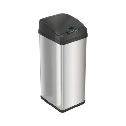Stainless Steel Sensor Trash Can with Automatic Lid, 13-Gallon, Silver (HLS13MX)<HLS Commercial Discount