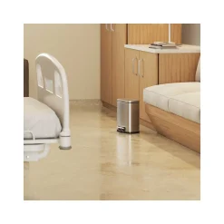 Stainless Steel Trash Can with Hinged Lid, 1.32-Gallon, Silver (HLSS01RFR)<HLS Commercial Discount