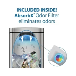 Stainless Steel Step Trash Can with Hinged Lid, 3-Gallon, Silver (HLSS03RFR)<HLS Commercial Hot