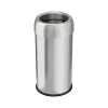 Stainless Steel Trash Can with Open Lid, 16-Gallon, Silver (HLS16STR)<HLS Commercial Clearance