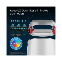 Stainless Steel Trash Can with Open Lid, 16-Gallon, Silver (HLS16STV)<HLS Commercial