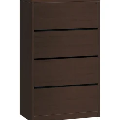 File Cabinets*HON 10500 Series 4 Drawer Lateral File Cabinet, Mocha Finish, 36"W (10516MOMO)