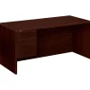 Office Desks*HON 10500 Series 66" Single Pedestal Desk, Mahogany (H10584LNN)