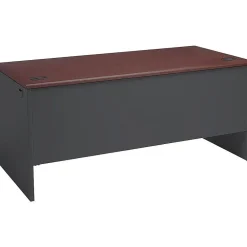 Computer Desks*HON 38000 Series 66" Single Pedestal Desk, Charcoal (38291RNS)