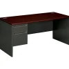 Computer Desks*HON 38000 Series 66" Single Pedestal Desk, Charcoal (38292LNS)