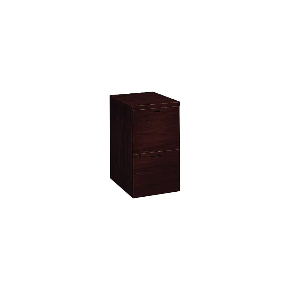 File Cabinets*HON 10500 Series 2-Drawer Mobile Vertical File Cabinet, Letter/Legal Size, Lockable, Mahogany (105104NN)
