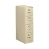 File Cabinets*HON 310 Series 4-Drawer Vertical File Cabinet, Letter Size, Lockable, 52"H x 15"W x 26.5"D, Putty (314PL)