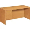 Computer Desks*HON ® 10500 Series Left Pedestal Desk 66"W, Harvest, 29 1/2"H x 66"W x 30"D