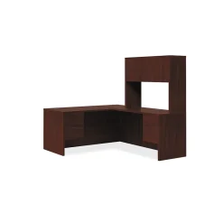Office Desks*HON 10500 Series L-Workstation, Stack-On Storage, 66"W x 78"D, Mahogany Finish (105LLH6630N)