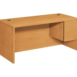 Computer Desks*HON ® 10500 Series Right Pedestal Desk, Harvest, 29 1/2"H x 66"W x 30"D
