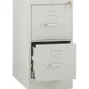 File Cabinets*HON 510 Series Vertical File Cabinet with High Sides, Letter, 2-Drawer, Light Gray, 25"D (H512PQ)