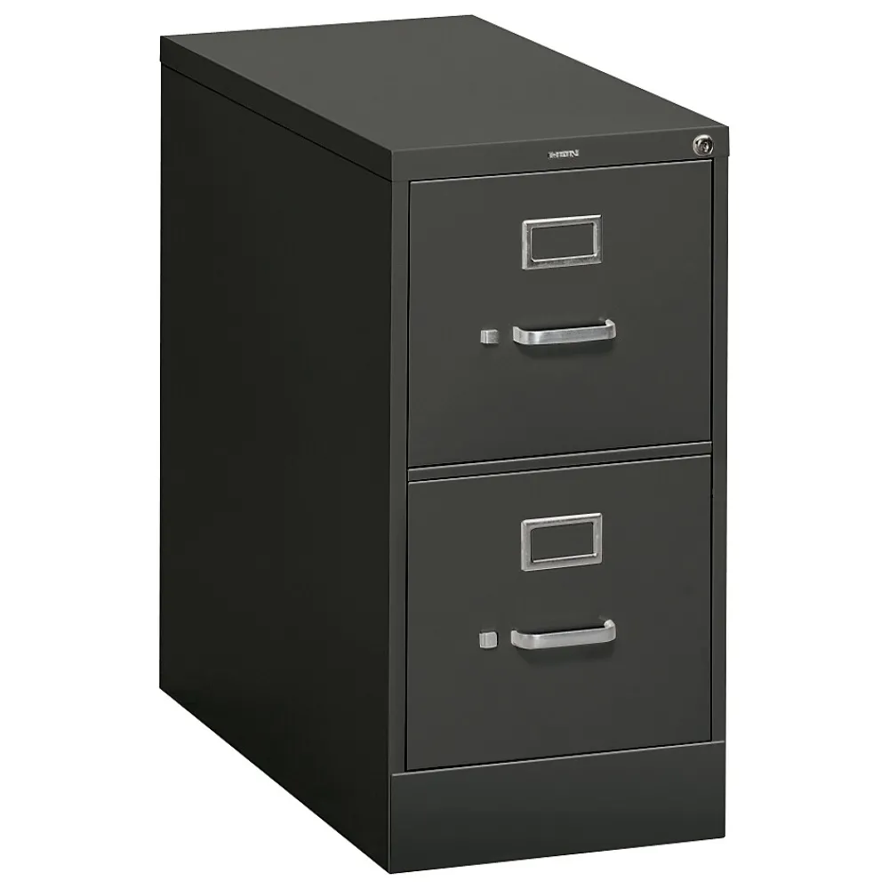 File Cabinets*HON 310 Series Vertical File Cabinet, Letter, 2-Drawer, Charcoal, 26 1/2"D