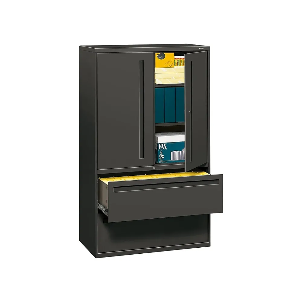 File Cabinets*HON Brigade 700 Series 2 File Drawer Lateral File Cabinet, Locking, Letter/Legal, Charcoal, 42"W (H795LS.L.S)