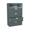 File Cabinets*HON Brigade 600 Series 5-Drawer Lateral File Cabinet, Locking, Charcoal, Letter/Legal, 42"W (H695.L.S)