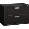 File Cabinets*HON Brigade 600 Series 2-Drawer Lateral File Cabinet, Locking, Letter/Legal, Black, 42"W (H692.L.P)
