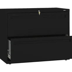 File Cabinets*HON Brigade 700 Series 2-Drawer Lateral File Cabinet, Locking, Letter/Legal, Black, 36"W (H782LP)
