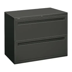 File Cabinets*HON Brigade 700 Series 2-Drawer Lateral File Cabinet, Locking, Charcoal, Letter/Legal, 36"W (H782.L.S)
