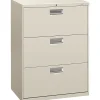 File Cabinets*HON Brigade 600 Series H673 3-Drawer Lateral File Cabinet, Locking, Letter/Legal, Light Gray, 30" (673LQ)