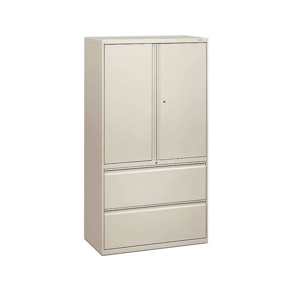 File Cabinets*HON Brigade 800 Series Lateral File Cabinet, A4/Legal/Letter, 2-Drawer, Light Gray, 19 1/4"Depth