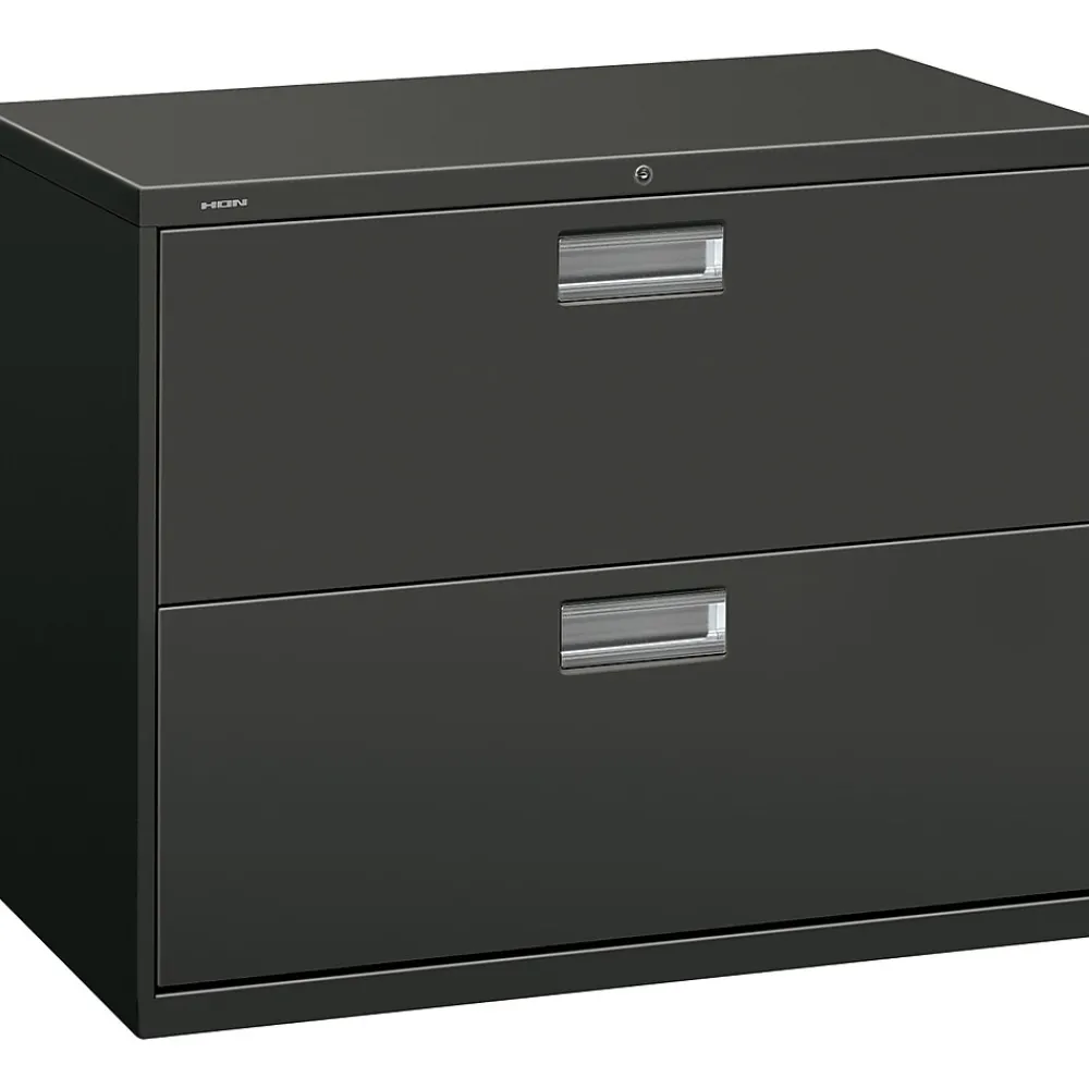 File Cabinets*HON Brigade 600 Series Lateral File Cabinet, A4/Legal/Letter, 2-Drawer, Charcoal, 36"W