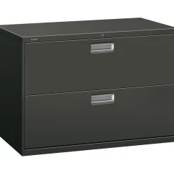 File Cabinets*HON Brigade 600 Series Lateral File Cabinet, A4/Legal/Letter, 2-Drawer, Charcoal, 42"W