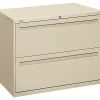 File Cabinets*HON Brigade® 700 Series Lateral File, 2-Drawer, 28-3/8Hx36Wx19-1/4"D, Putty