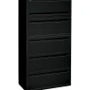 File Cabinets*HON Brigade® 700 Series Lateral File, 5-Drawer, 67Hx36Wx19-1/4"D, Black