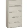File Cabinets*HON Brigade® 700 Series Lateral file, 5-Drawer, 67Hx36Wx19-1/4"D, Light Grey