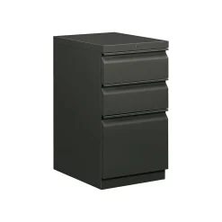 File Cabinets*HON Brigade 3-Drawer Mobile Vertical File Cabinet, Letter Size, Lockable, 28"H x 15"W x 19.88"D, Charcoal (H33720RS)