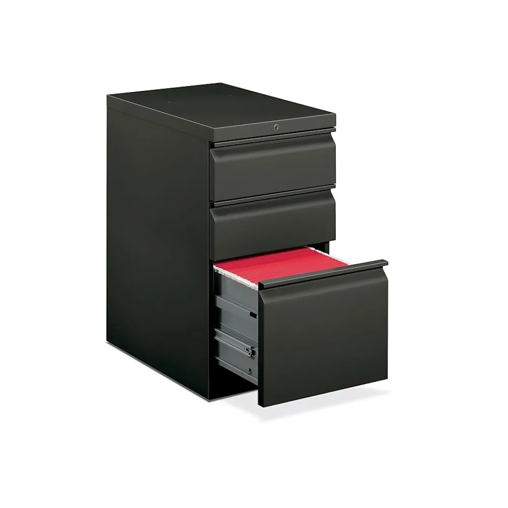 File Cabinets*HON Brigade 3-Drawer Mobile Vertical File Cabinet, Letter Size, Lockable, Charcoal (33723RS)