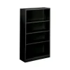 Bookcases*HON Brigade 4-Shelf 59"H Bookcase, Black Steel (HS60ABCP)