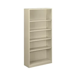 Bookcases*HON Brigade 5-Shelf 71"H Bookcase, Putty Steel (HS72ABCL)